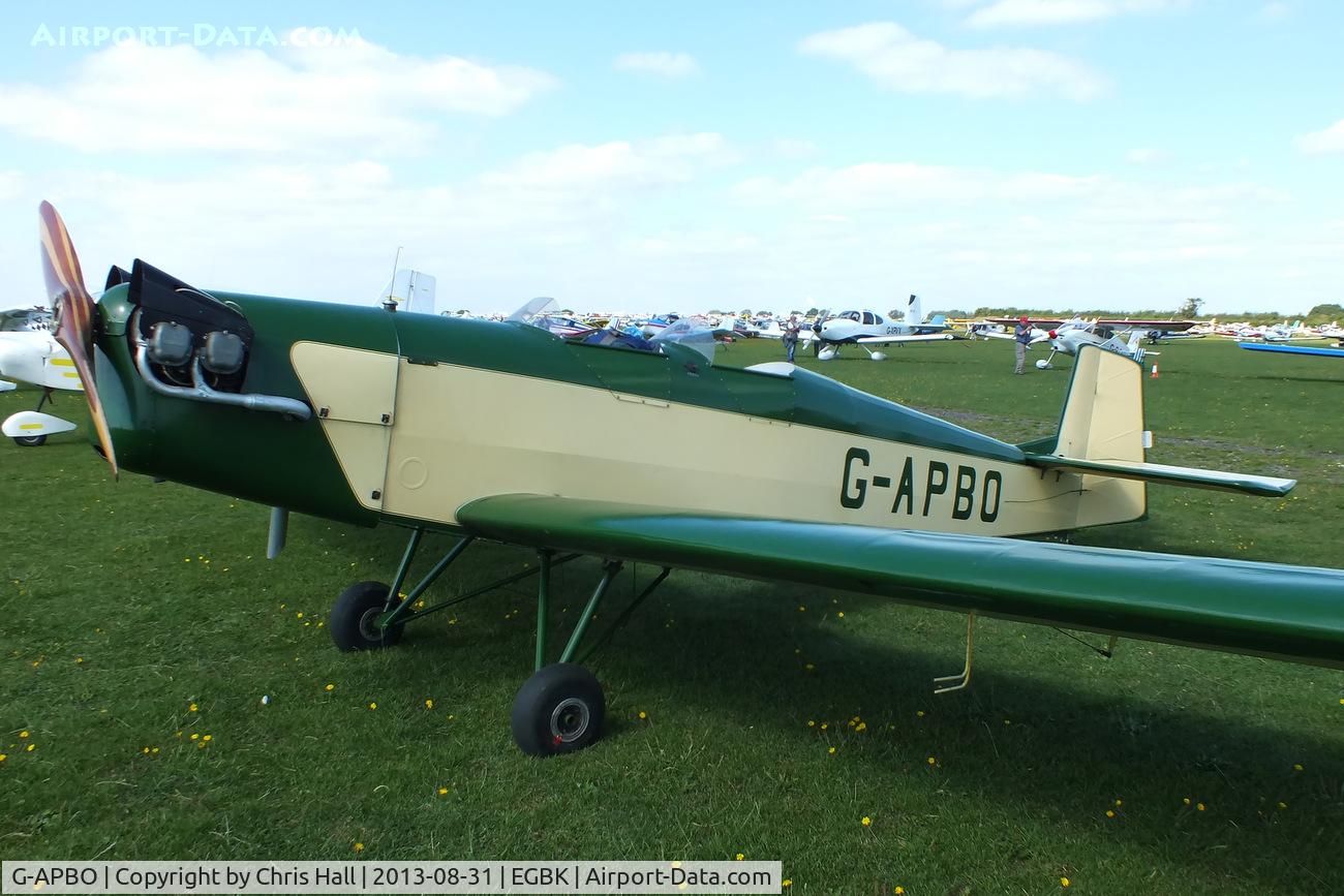 G-APBO, 1960 Druine D-5 Turbi C/N PFA 229, at the LAA Rally 2013, Sywell