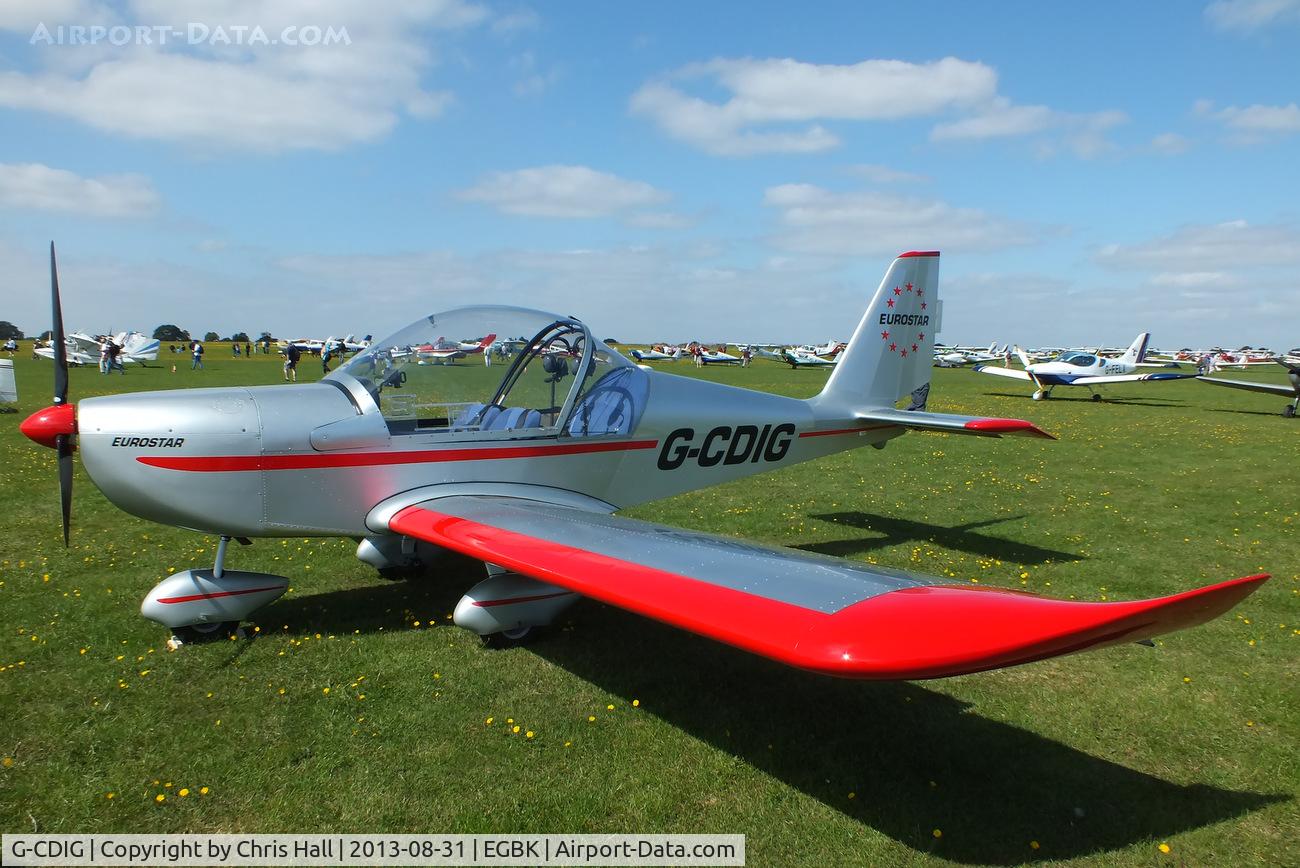 G-CDIG, 2005 Aerotechnik EV-97 Eurostar C/N PFA 315-14353, at the LAA Rally 2013, Sywell