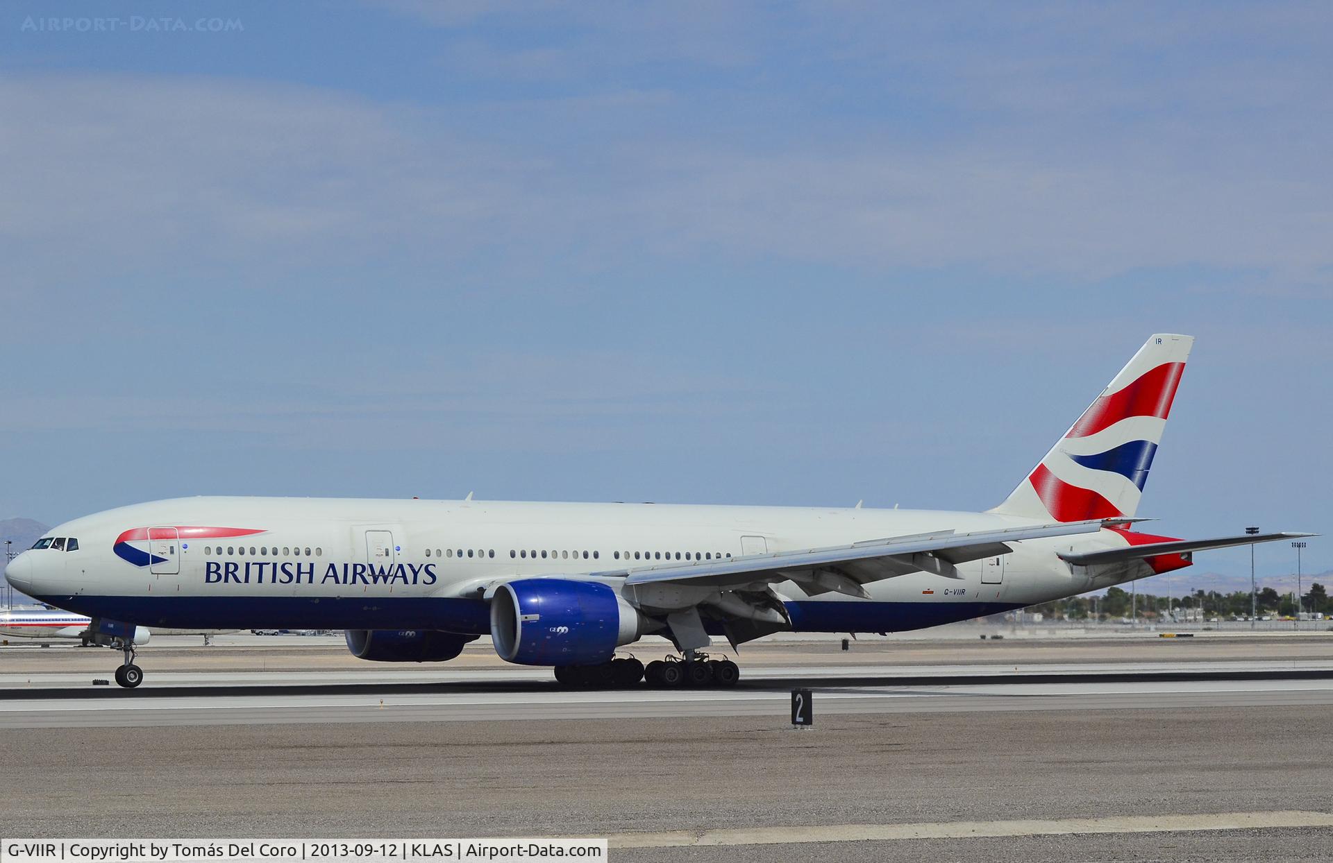 G-VIIR, 1999 Boeing 777-236 C/N 29322, G-VIIR 1999   British Airways Boeing 777-236/ER (cn 29322/203)

McCarran International Airport (KLAS)
Las Vegas, Nevada
TDelCoro
September 12, 2013