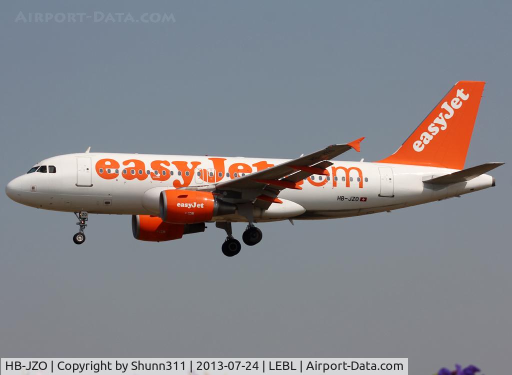 HB-JZO, 2005 Airbus A319-111 C/N 2398, Landing rwy 25R with 'The web's favorite airlines' titles removed...