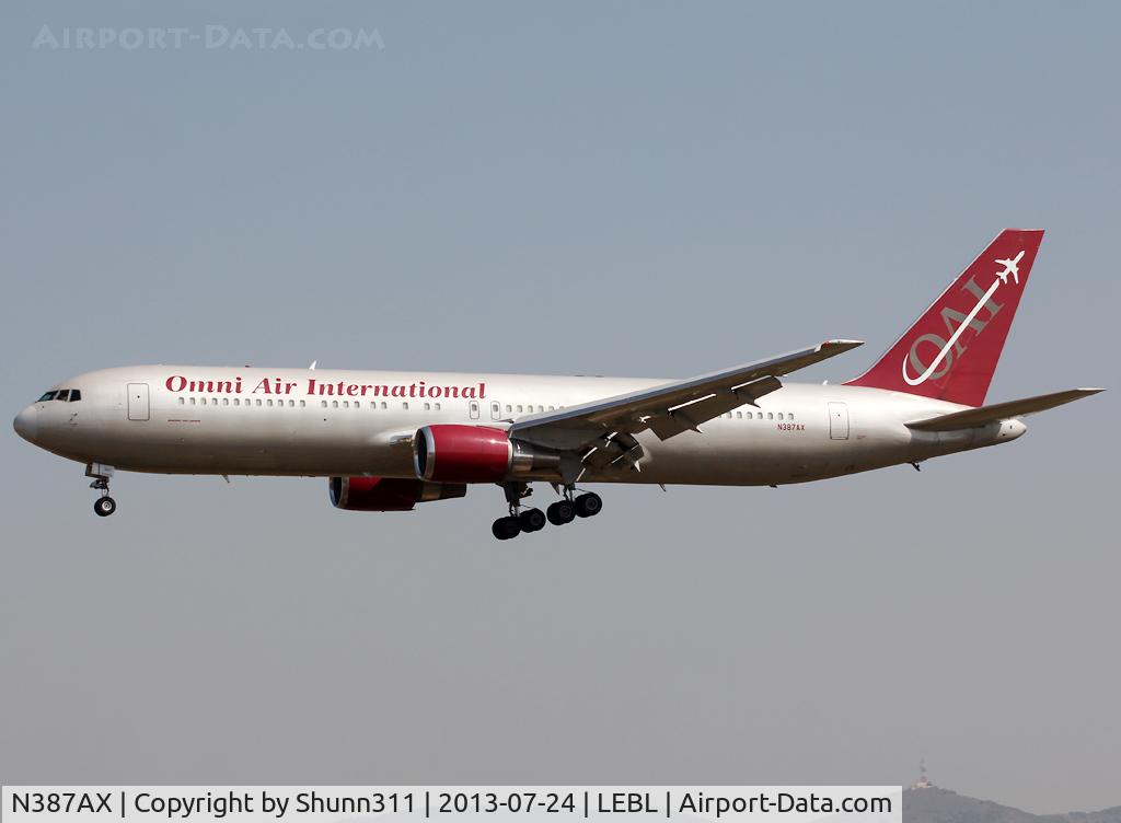 N387AX, 1991 Boeing 767-319/ER C/N 24875, Landing rwy 25R