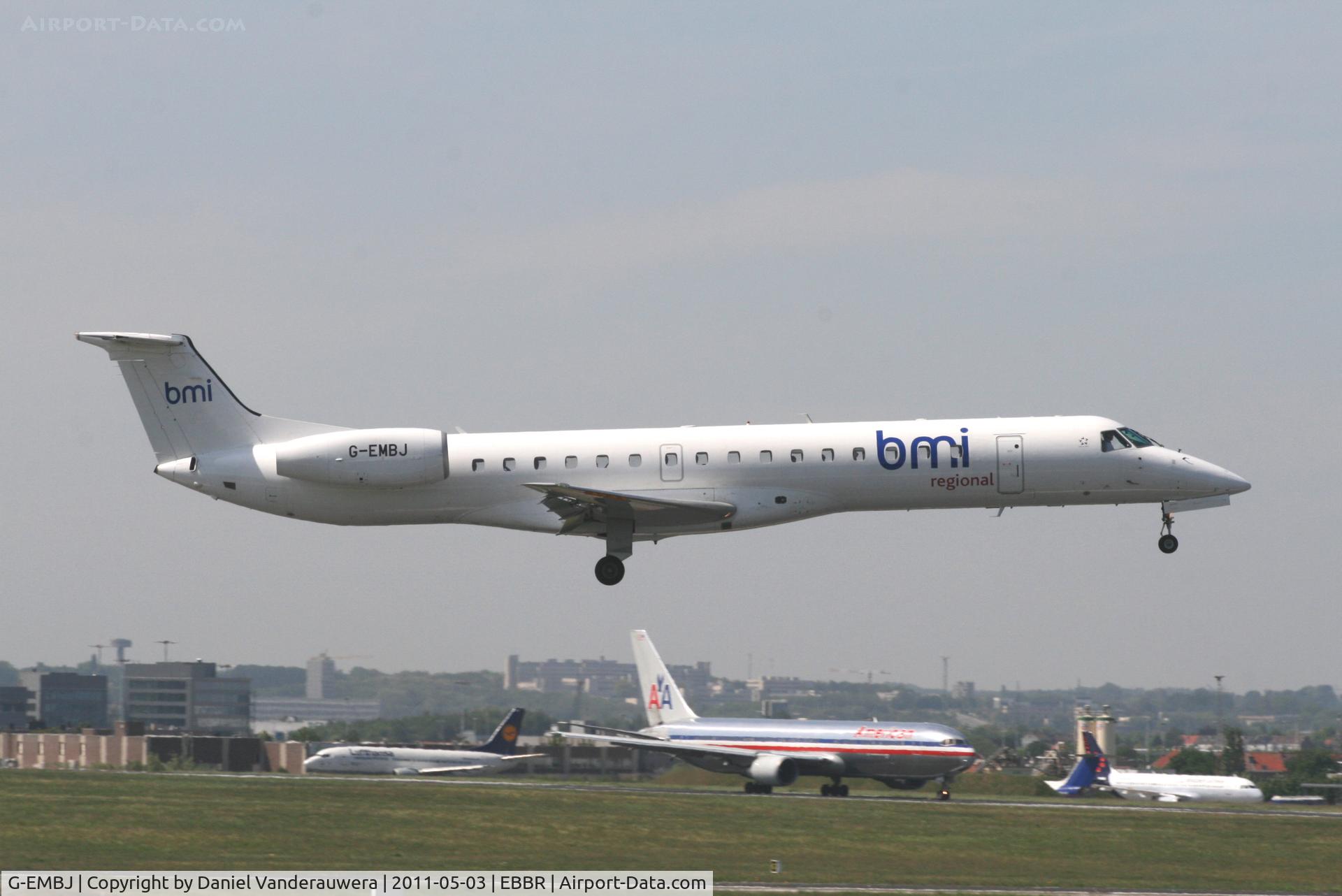 G-EMBJ, 1999 Embraer ERJ-145EU (EMB-145EU) C/N 145134, Flight SN2056 is descending to RWY 02