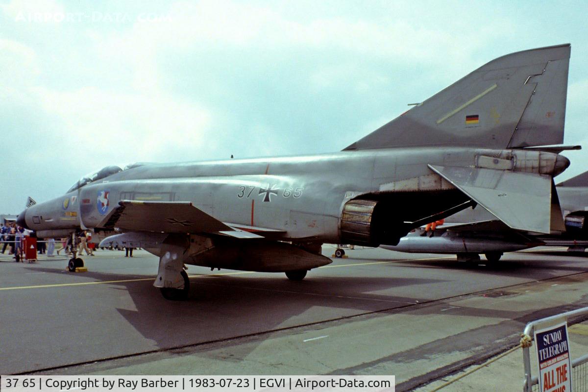 37 65, 1972 McDonnell Douglas F-4F Phantom II C/N 4507, McDonnell-Douglas F-4F Phantom II [4507] (German Air Force) RAF Greenham Common~G 23/07/1983. Image from a slide.