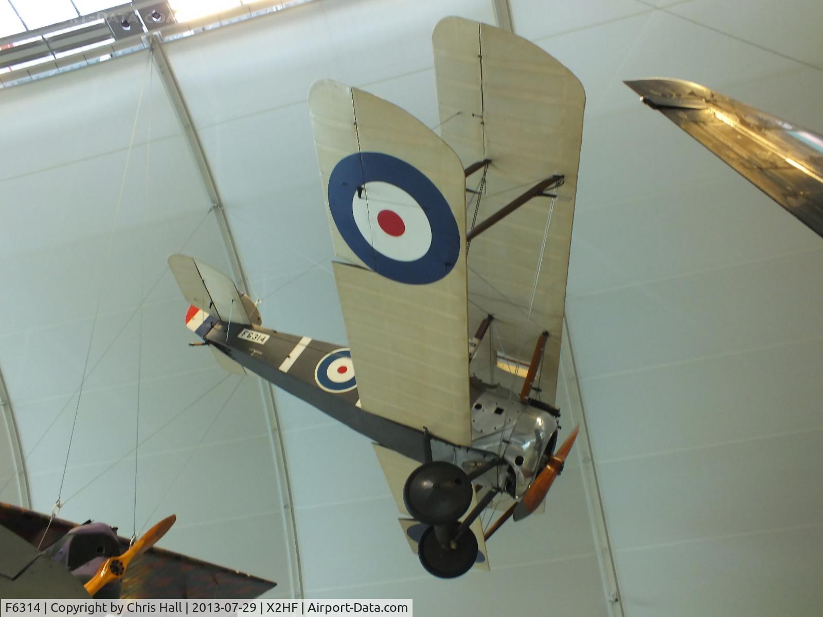 F6314, Sopwith F.1 Camel C/N Not found F6314, Displayed at the RAF Museum, Hendon
