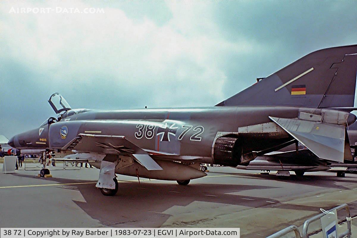 38 72, 1972 McDonnell Douglas F-4F Phantom II C/N 4790, 38+72   McDonnell-Douglas F-4F Phantom II [4790] (German Air Force) RAF Greenham Common~G 23/07/1983. Image from a slide.