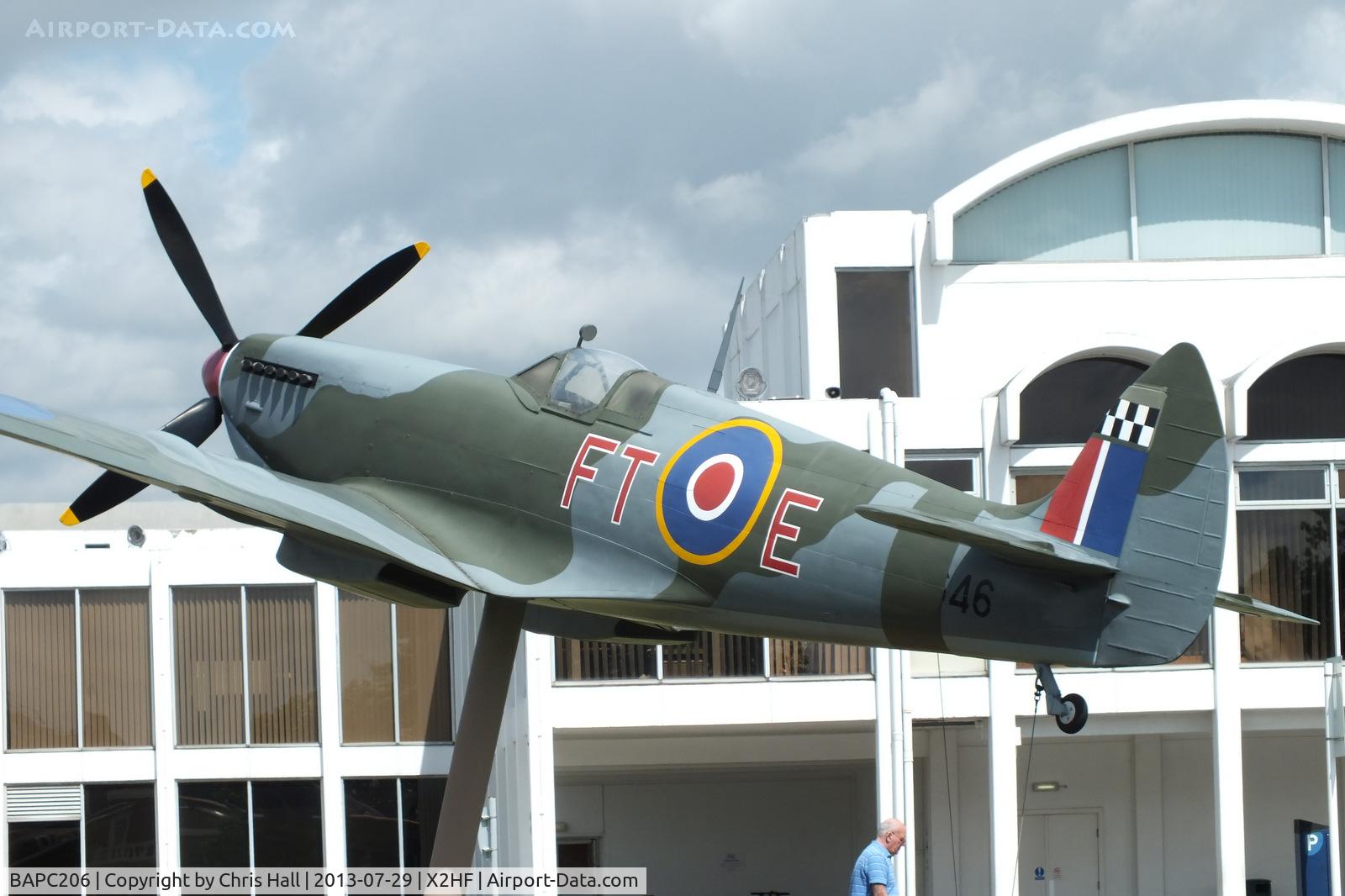 BAPC206, Supermarine 361 Spitfire IX Replica C/N BAPC.206, Displayed at the RAF Museum, Hendon