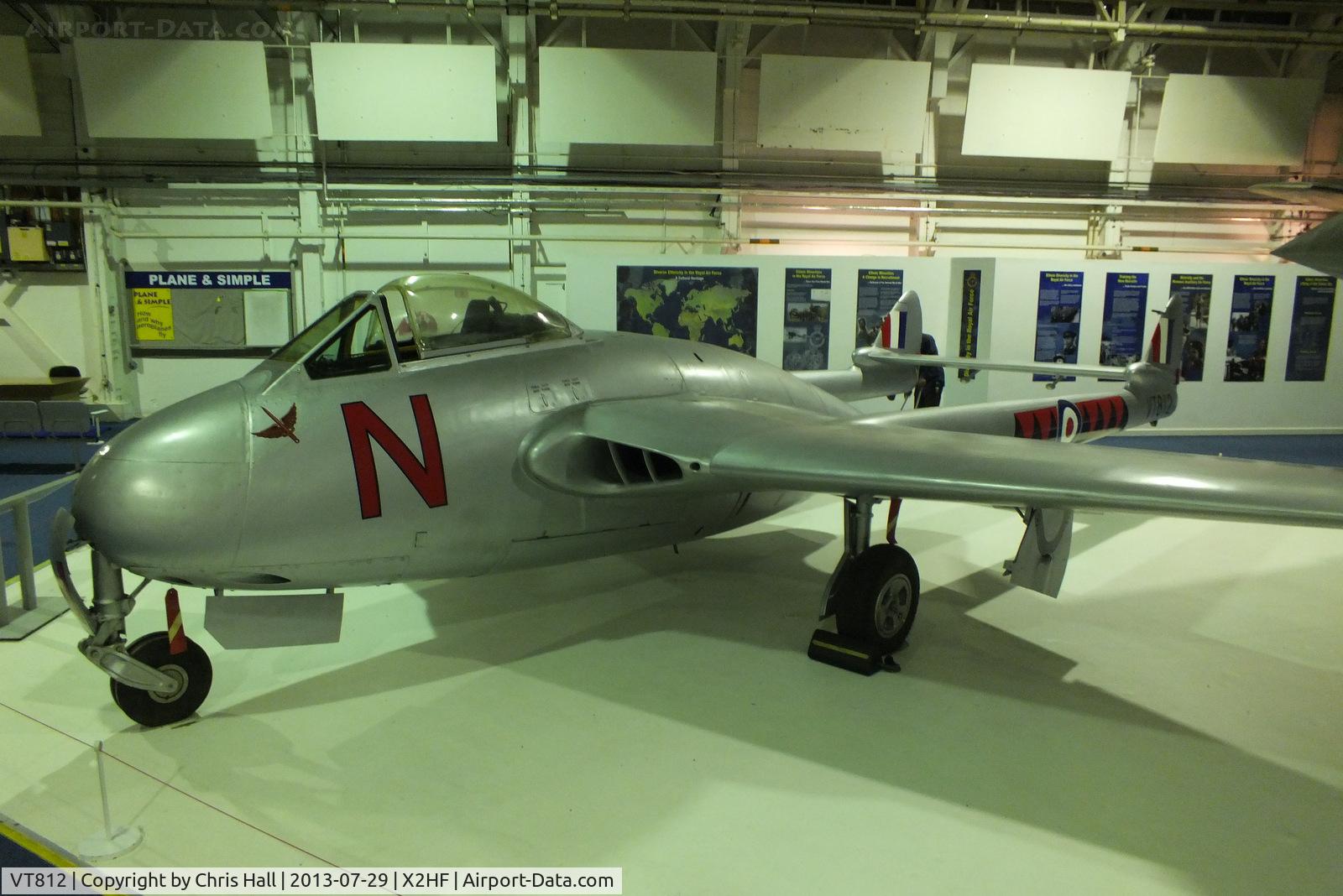 VT812, 1947 De Havilland DH-100 Vampire F.3 C/N Not found VT812, Displayed at the RAF Museum, Hendon