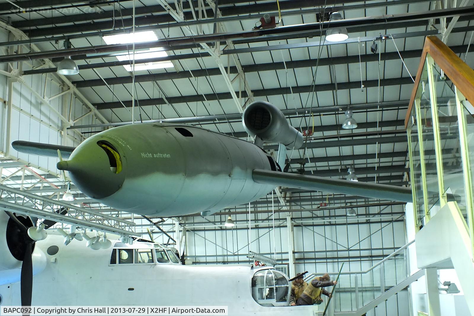 BAPC092, Fieseler Fi-103 VI Replica C/N BAPC.092, Displayed at the RAF Museum, Hendon
