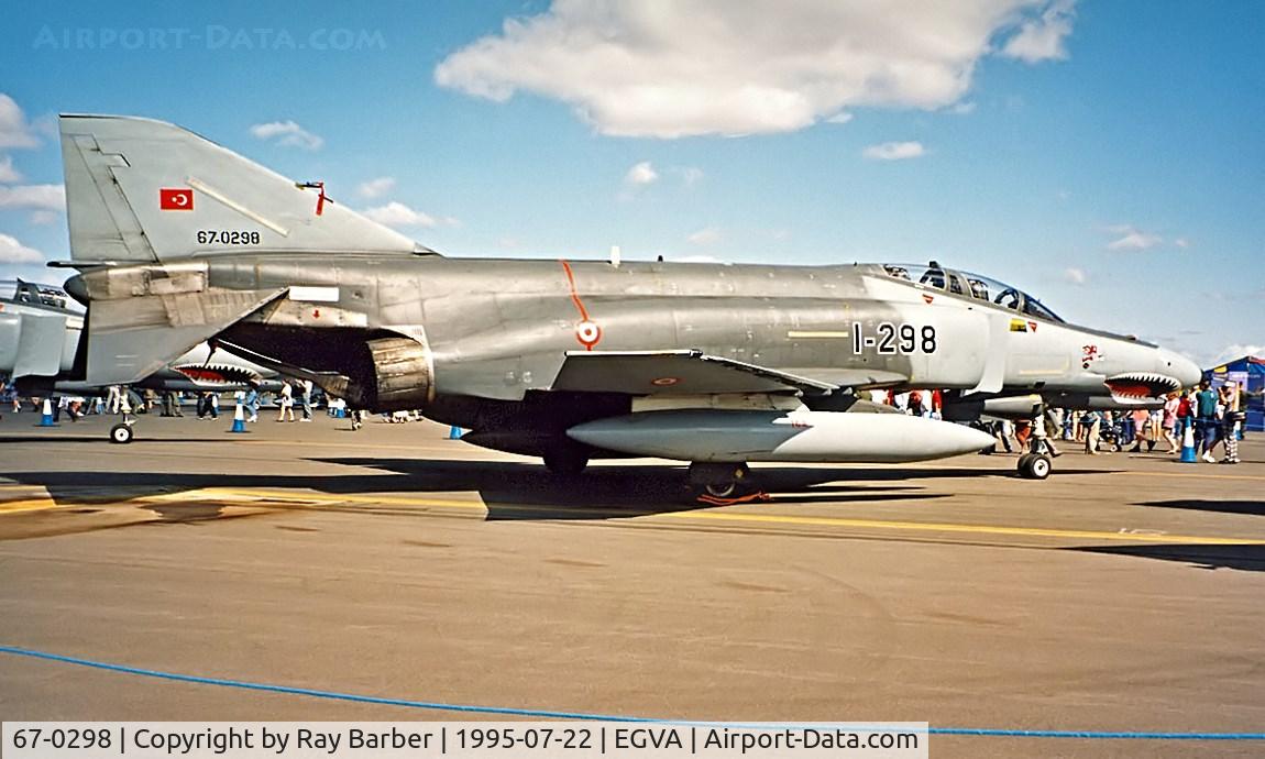 67-0298, 1967 McDonnell Douglas F-4E Phantom II C/N 3073, McDonnell-Douglas F-4E Phantom II [3073] (Turkish Air Force) RAF Fairford~G 22/07/1995