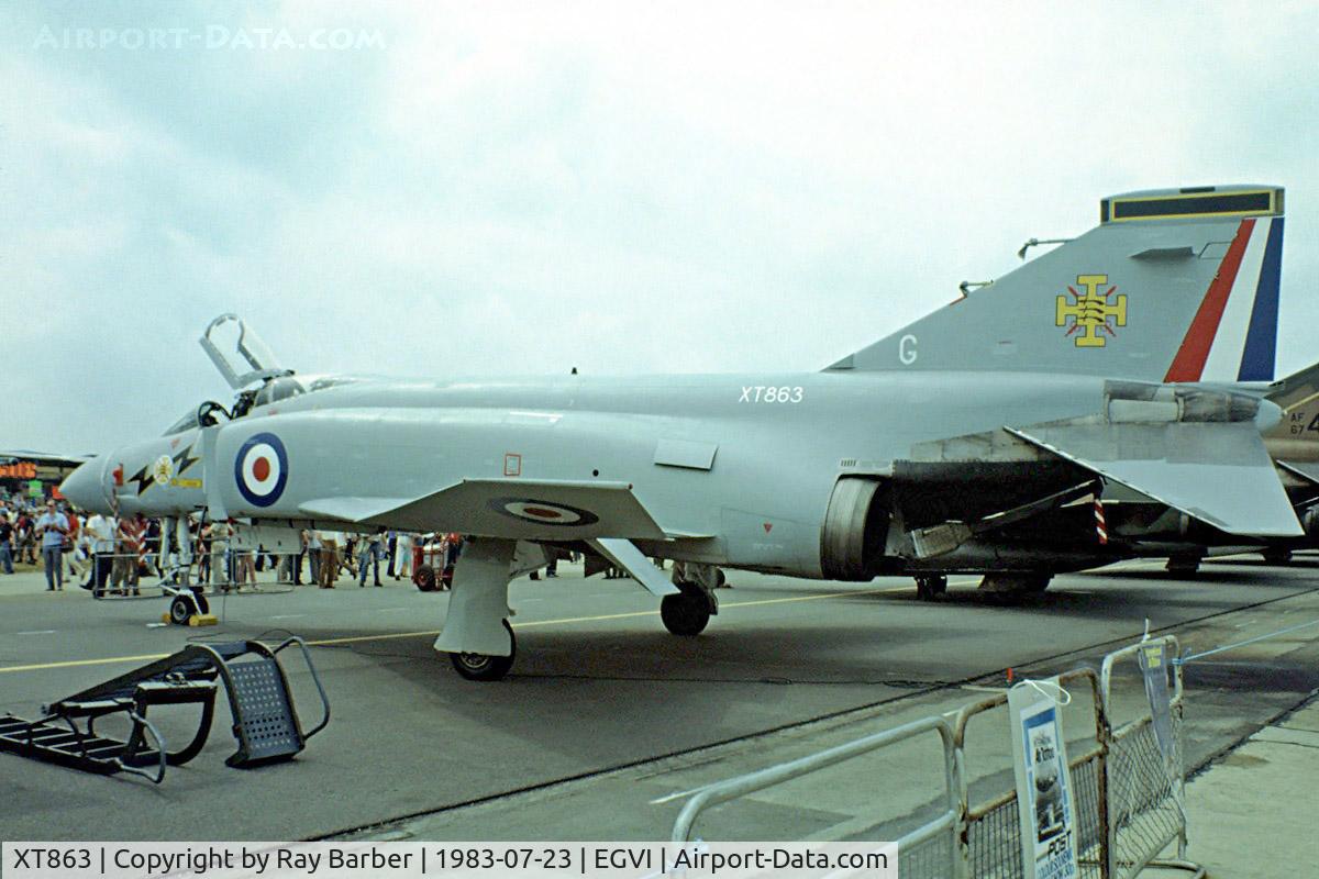 XT863, 1968 McDonnell Douglas Phantom FG1 C/N 2463, McDonnell-Douglas F-4K FG.1 Phantom II [2463] (Royal Air Force) RAF Greenham Common~G 23/07/1983. Image from a slide.