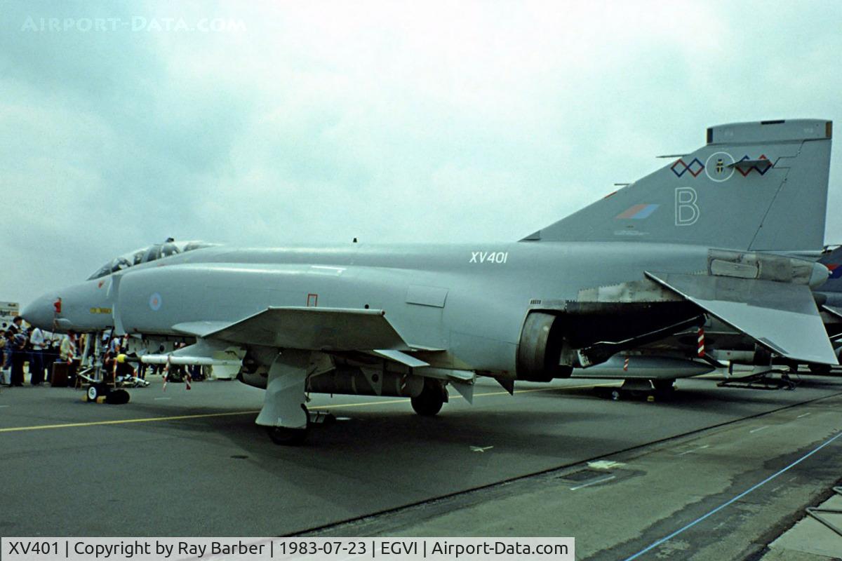 XV401, 1968 McDonnell Douglas Phantom FGR2 C/N 2885/9231, McDonnell-Douglas F-4M FGR.2 Phantom II [2885] (Royal Air Force) RAF Greenham Common~G 23/07/1983. Image from a slide.