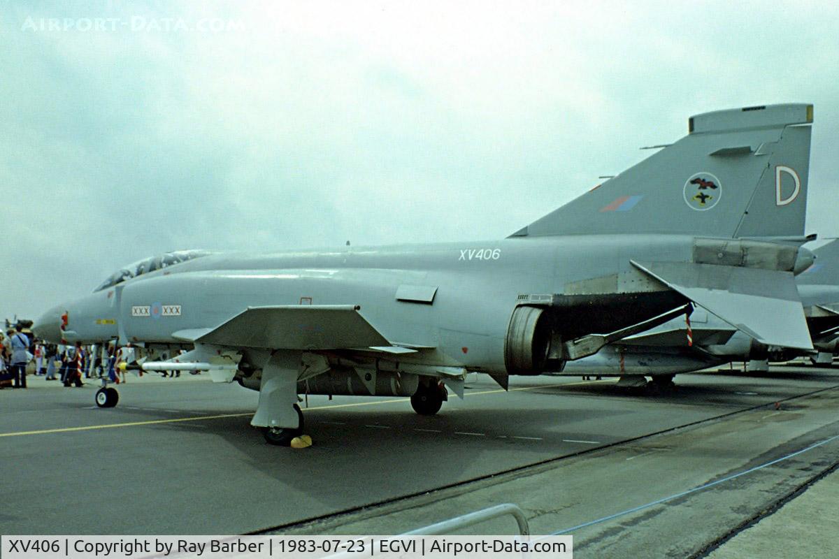XV406, 1968 McDonnell Douglas Phantom FGR2 C/N 2928-0038, McDonnell-Douglas F-4M FGR.2 Phantom II [2928] (Royal Air Force) RAF Greenham Common~G 23/07/1983. Image from a slide.