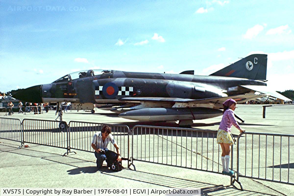 XV575, 1968 McDonnell Douglas Phantom FG1 C/N 9329/3112, McDonnell-Douglas F-4K FG.1 Phantom II [3112] (Royal Air Force) RAF Greenham Common~G 01/08/1976. Image from a slide.