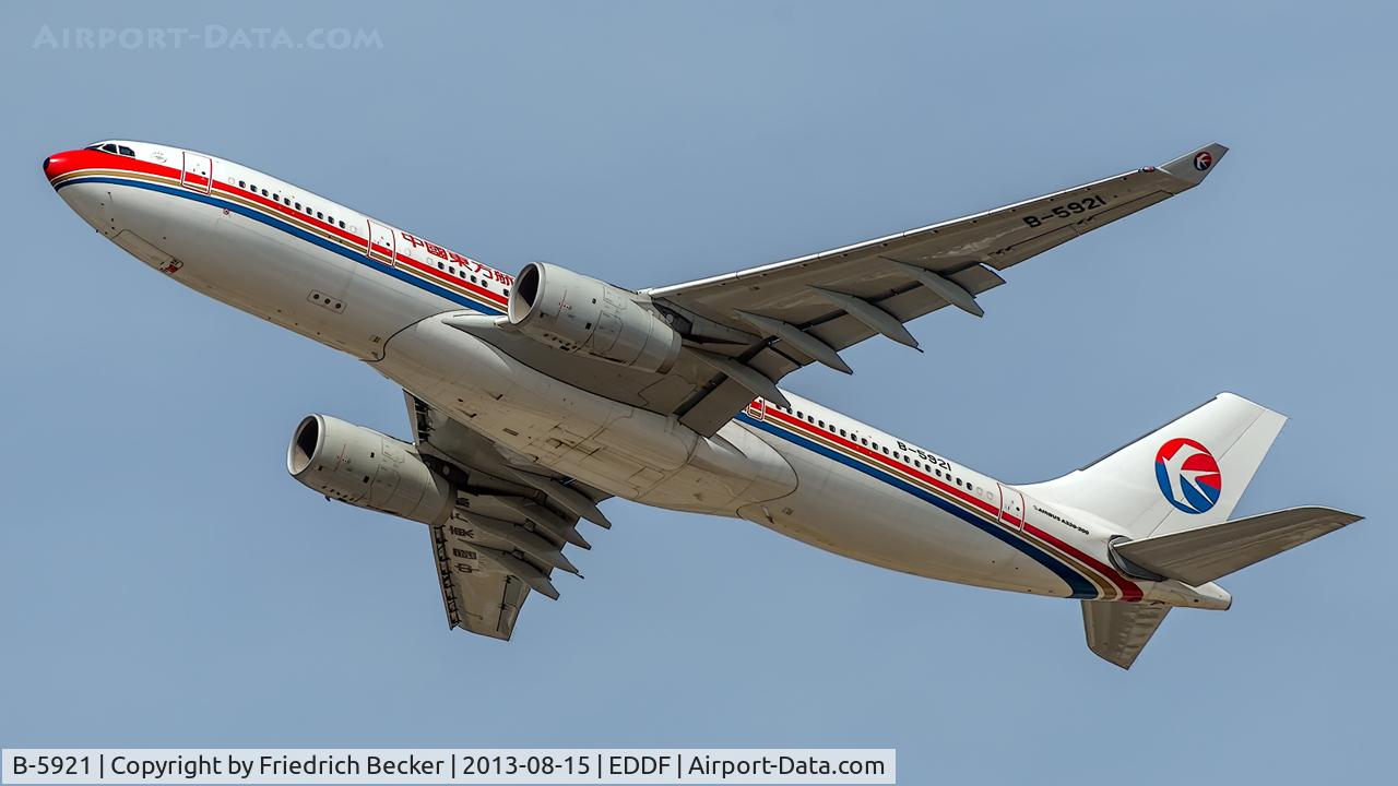 B-5921, 2013 Airbus A330-243 C/N 1402, departure from Frankfurt