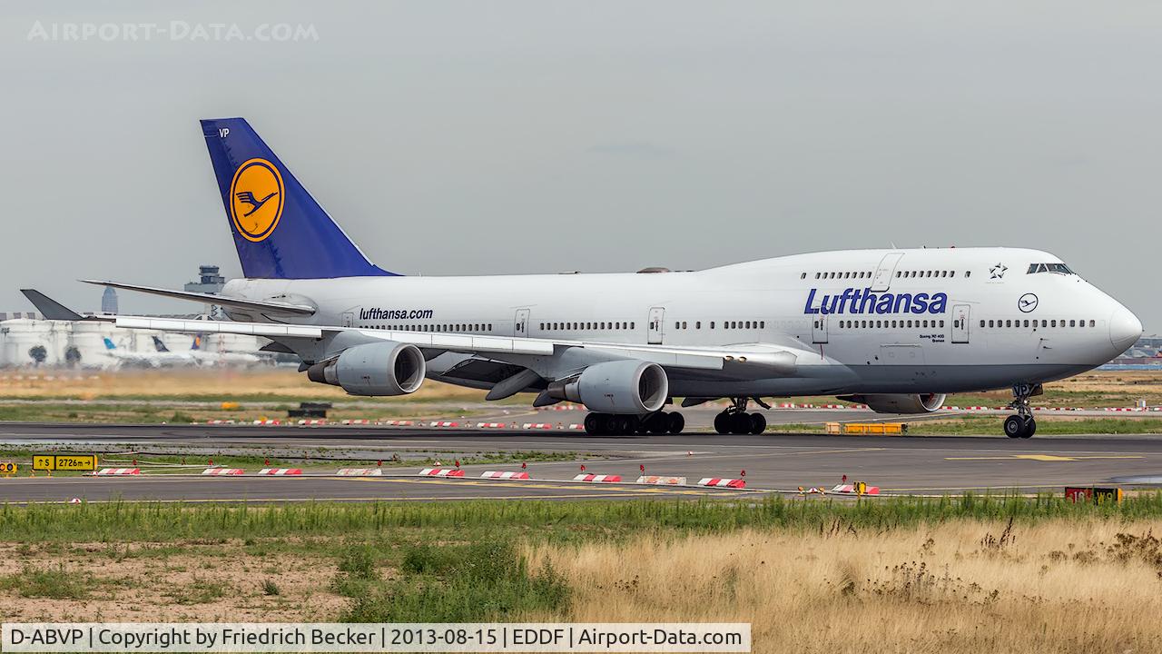 D-ABVP, 1997 Boeing 747-430 C/N 28284, departure via RW18W