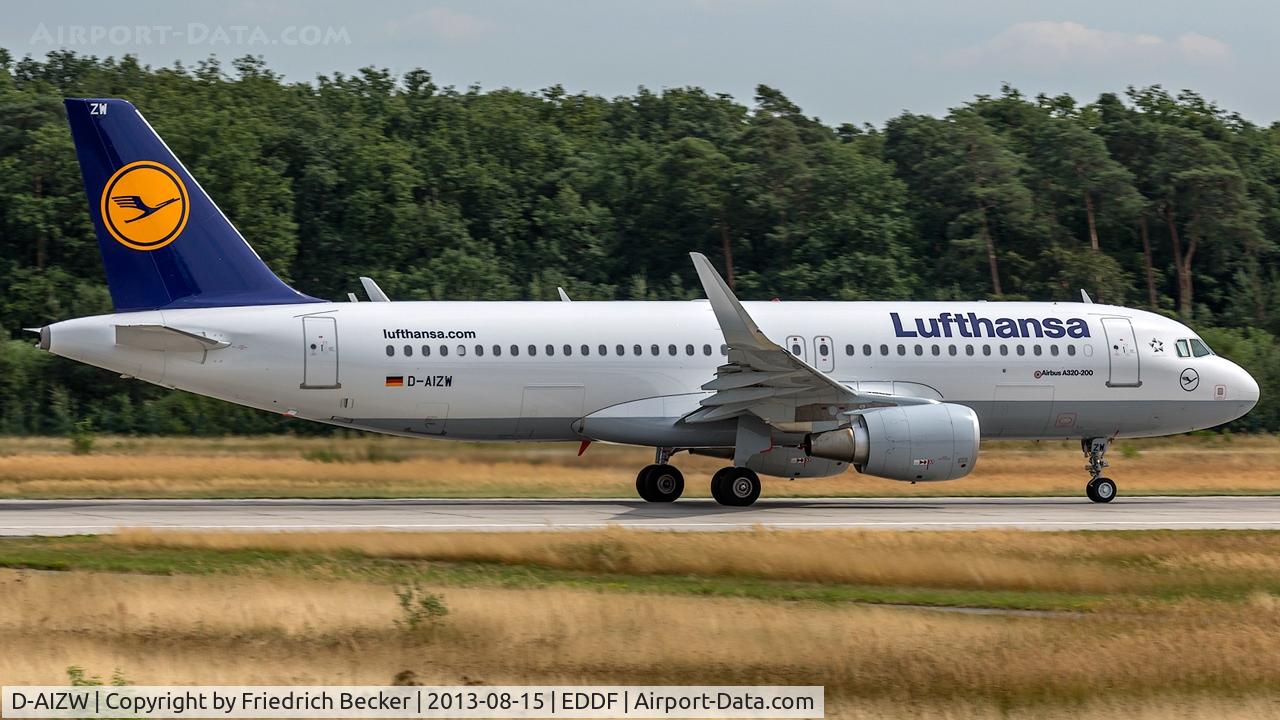 D-AIZW, 2013 Airbus A320-214 C/N 5694, departure via RW18W
