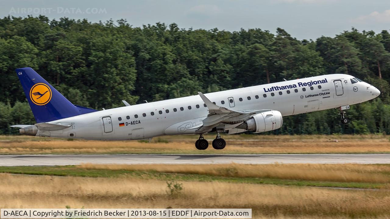 D-AECA, 2009 Embraer 190LR (ERJ-190-100LR) C/N 19000327, departure from RW18W
