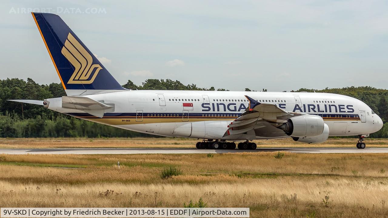 9V-SKD, 2008 Airbus A380-841 C/N 008, departure via RW18W