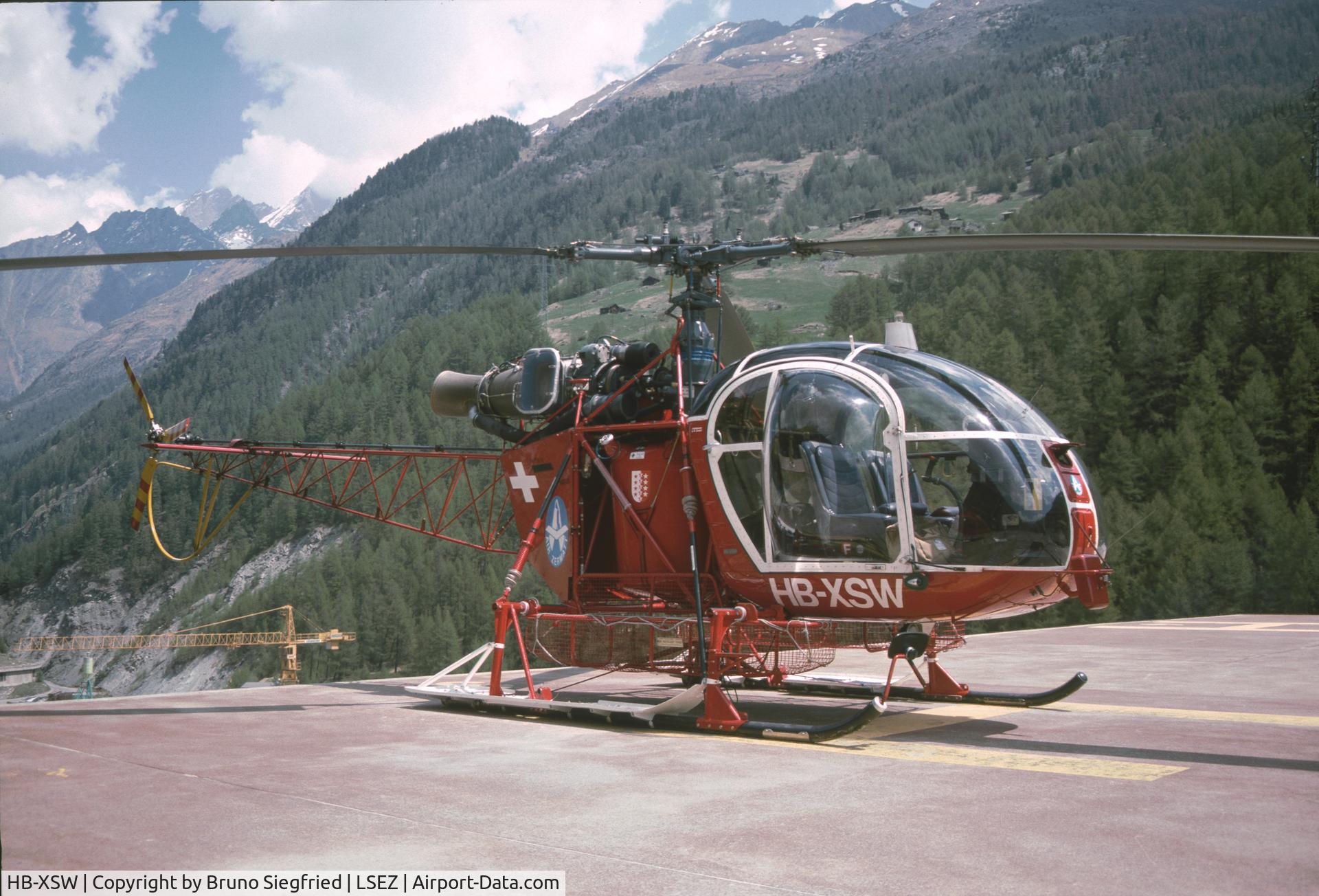 HB-XSW, 1979 Aerospatiale SA-315B Lama C/N 2563, Heliport Zermatt