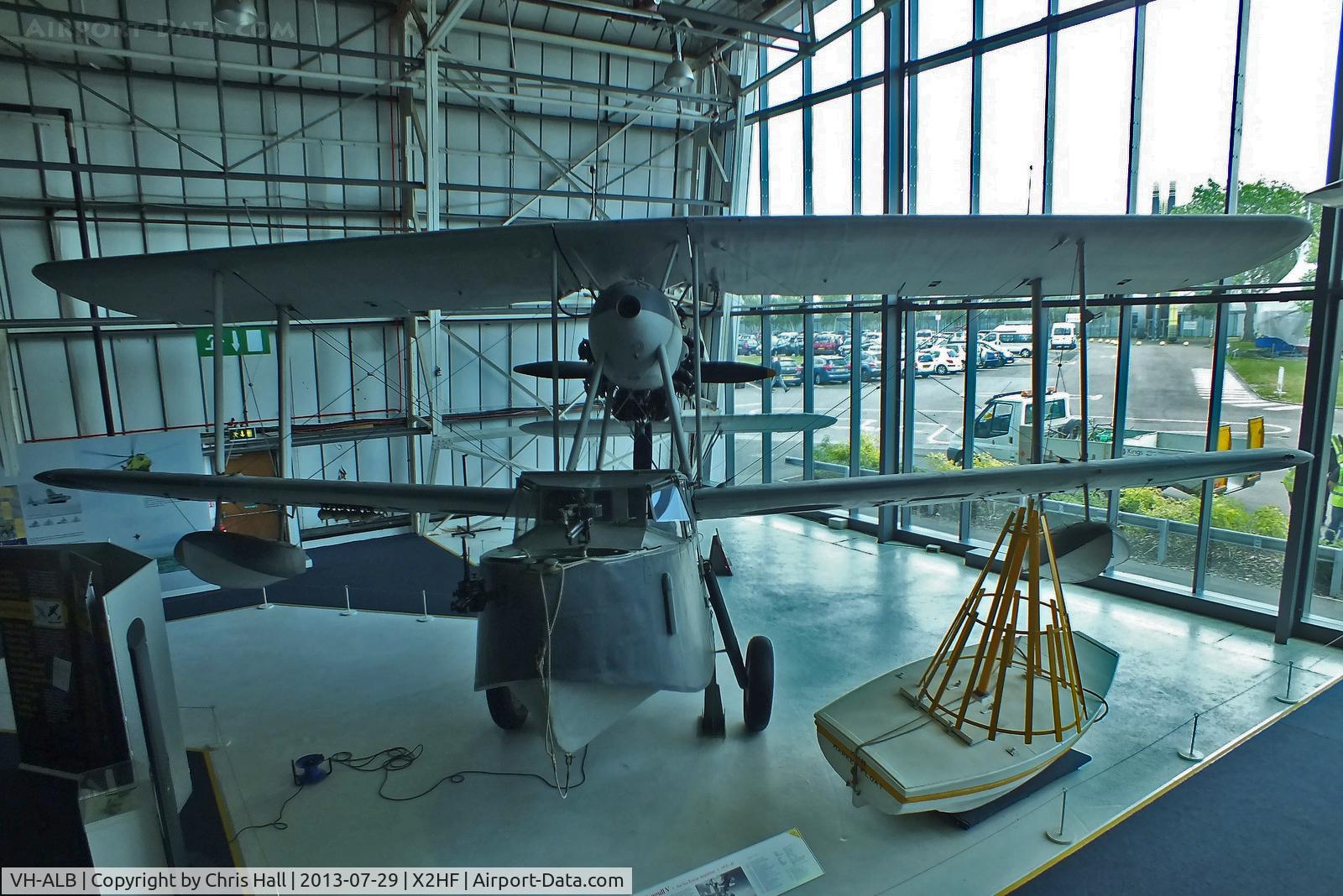 VH-ALB, Supermarine Seagull V C/N Not found A2-4/VH-ALB, Displayed at the RAF Museum, Hendon