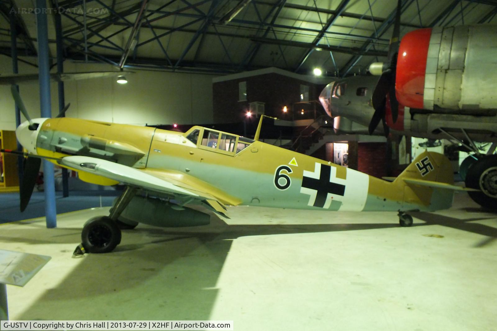 G-USTV, 1942 Messerschmitt Bf-109G-2/Trop C/N 10639, Displayed at the RAF Museum, Hendon