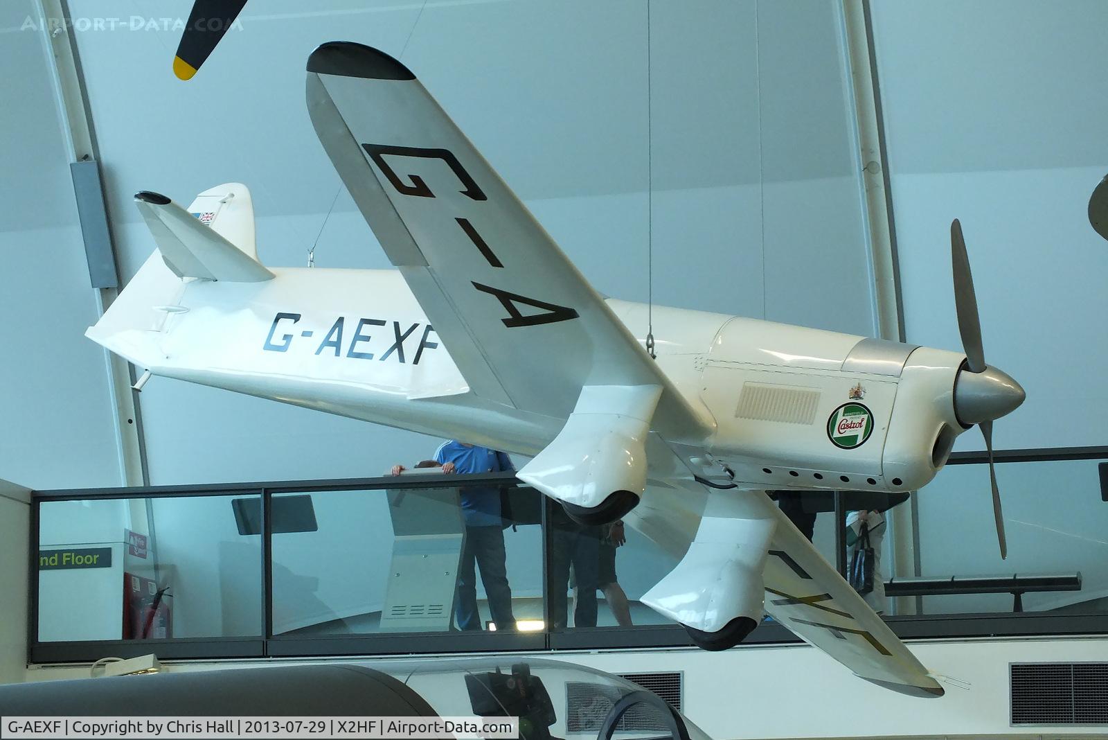 G-AEXF, Percival E-2H Mew Gull (replica) C/N Not found G-AEXF, Displayed at the RAF Museum, Hendon