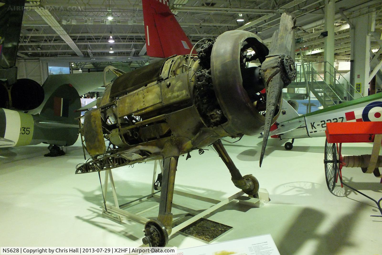 N5628, 1939 Gloster Gladiator Mk2 C/N Not found N5628, Displayed at the RAF Museum, Hendon