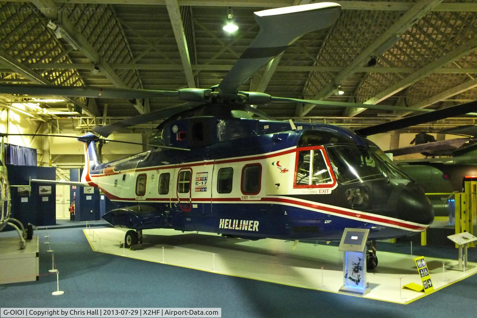 G-OIOI, 1990 AgustaWestland EH-101 C/N 50008/PP8, Displayed at the RAF Museum, Hendon