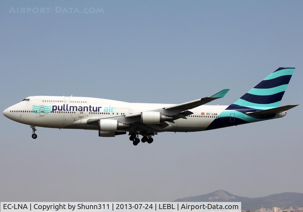 EC-LNA, 1992 Boeing 747-446 C/N 26346, Landing rwy 25R