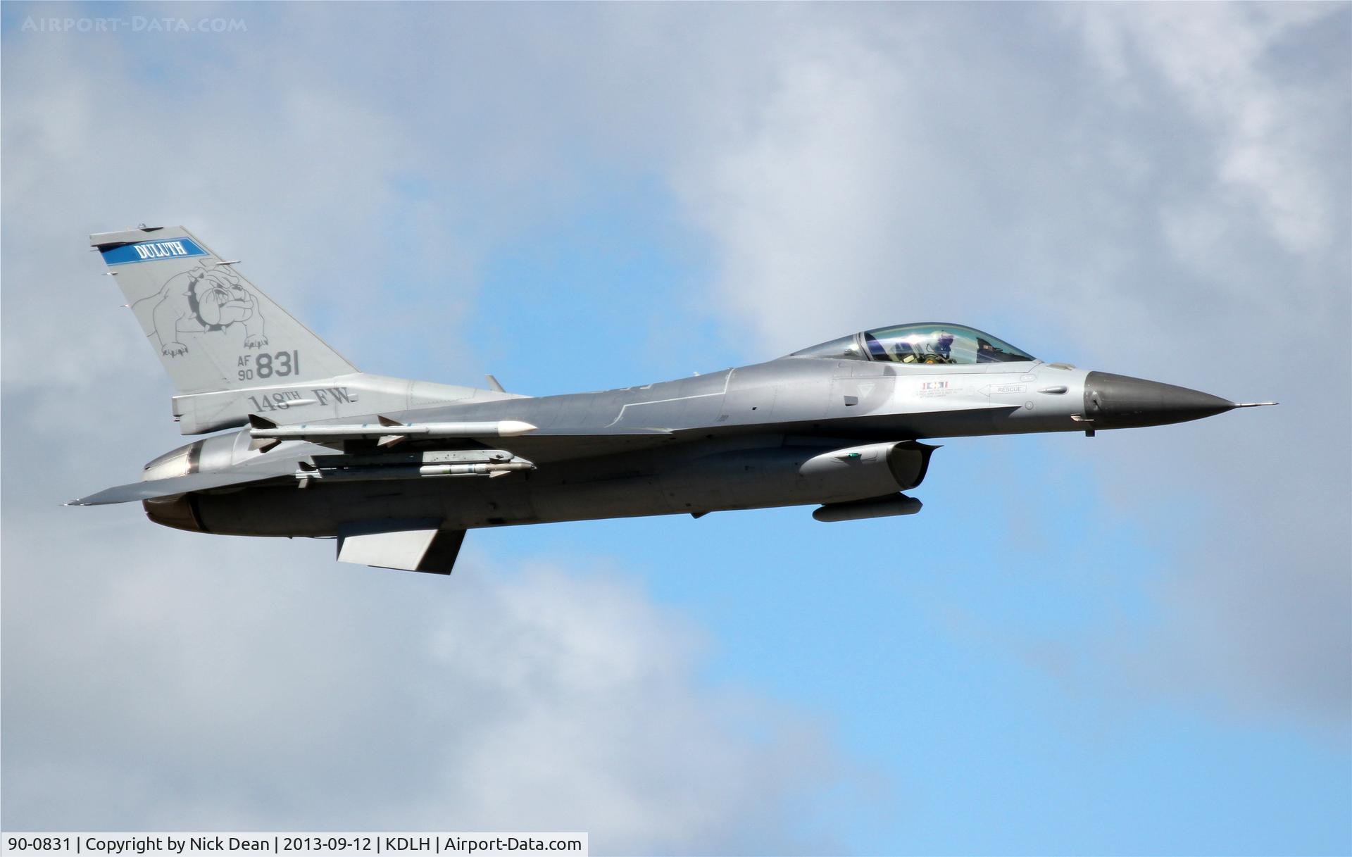 90-0831, 1990 General Dynamics F-16C Fighting Falcon C/N CC-31, KDLH/DLH 