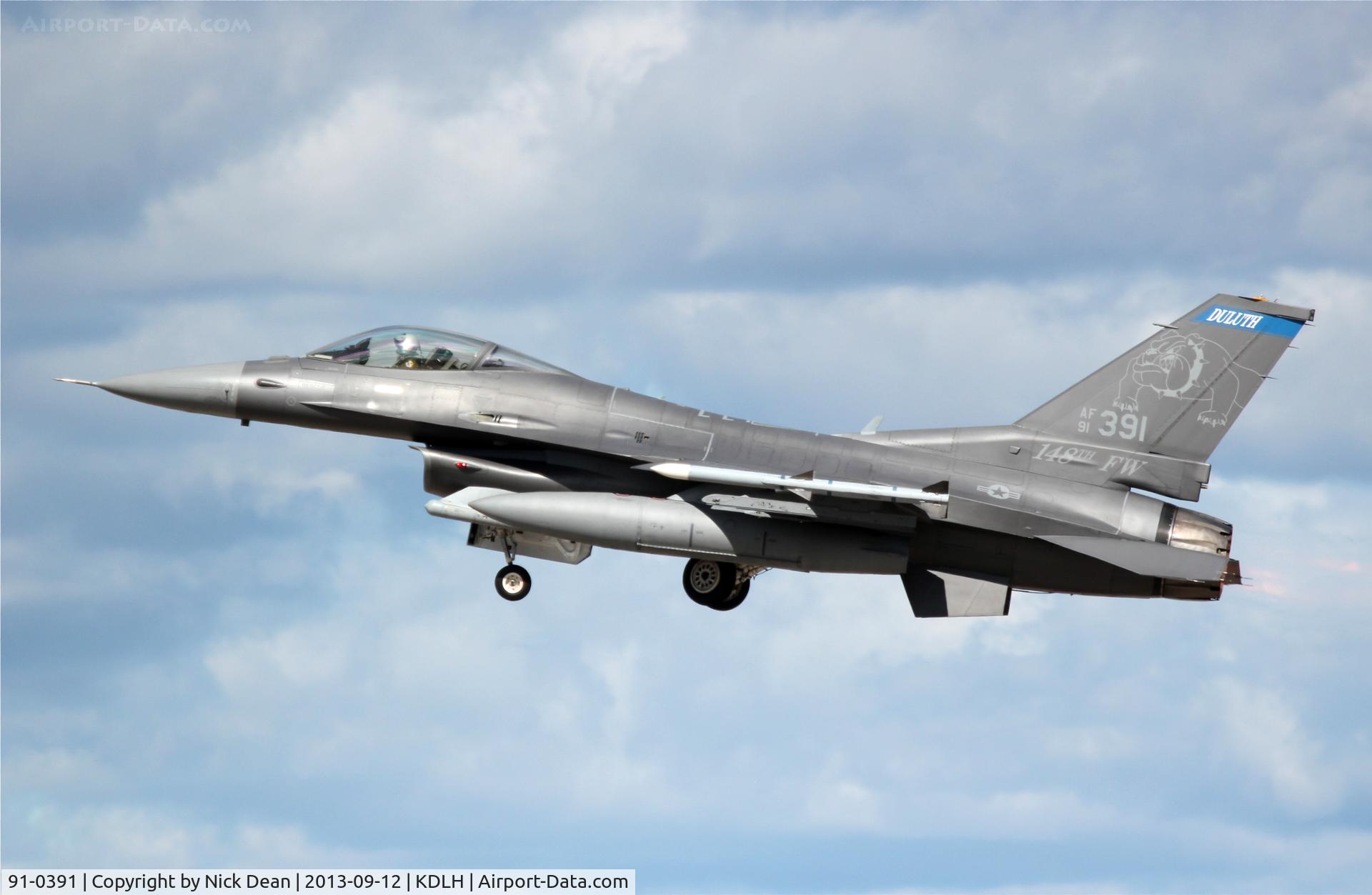 91-0391, 1991 General Dynamics F-16CJ Fighting Falcon C/N CC-89, KDLH/DLH