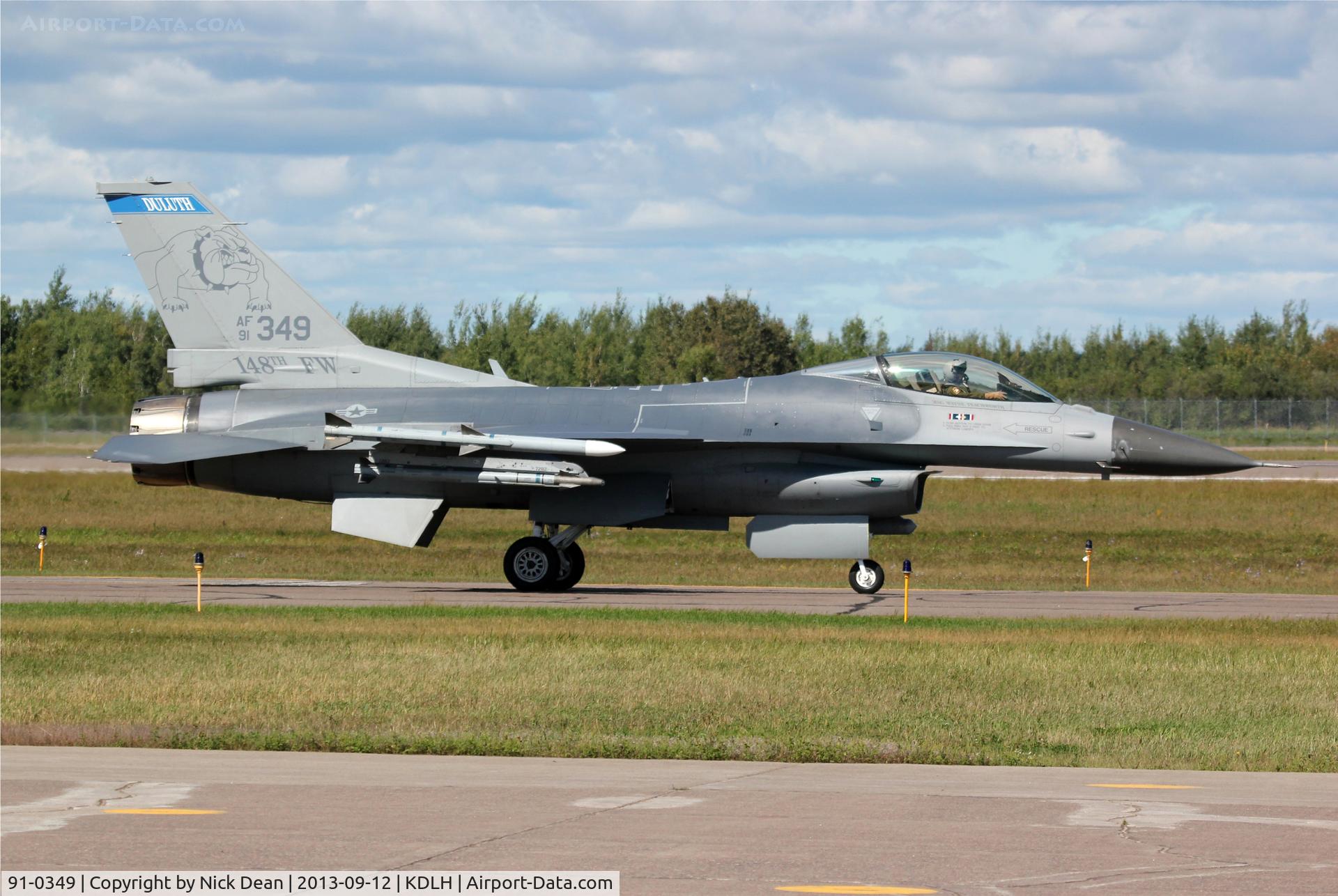 91-0349, 1991 General Dynamics F-16CJ Fighting Falcon C/N CC-47, KDLH/DLH