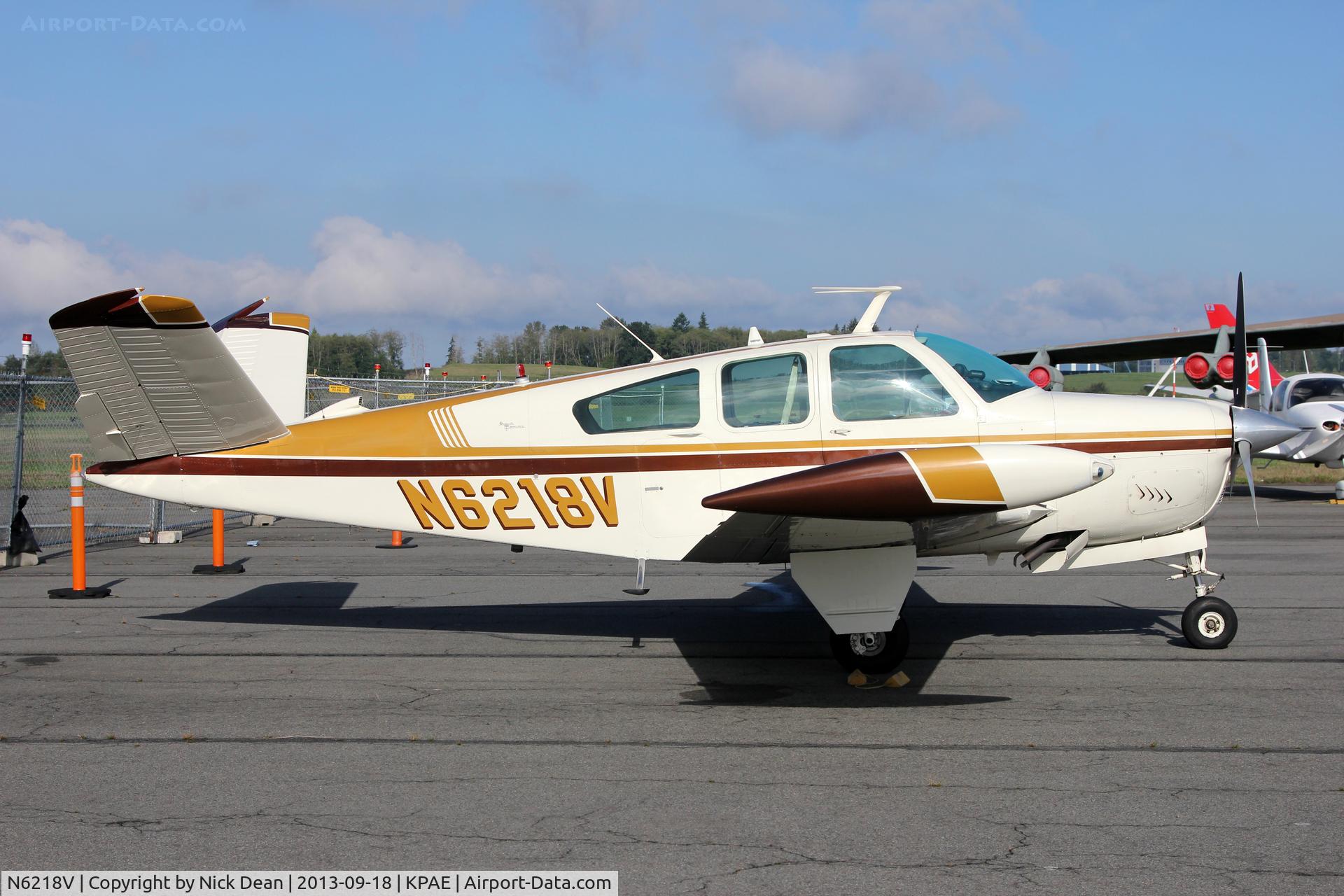 N6218V, 1967 Beech V35A Bonanza C/N D-8651, KPAE/PAE
