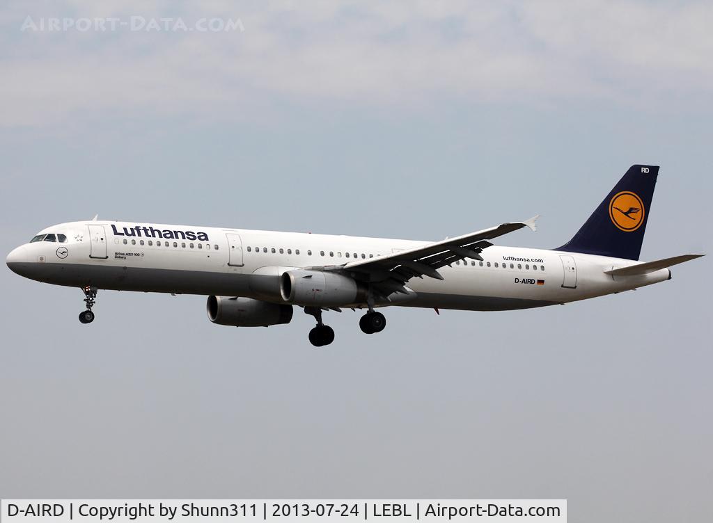 D-AIRD, 1994 Airbus A321-131 C/N 0474, Landing rwy 25R