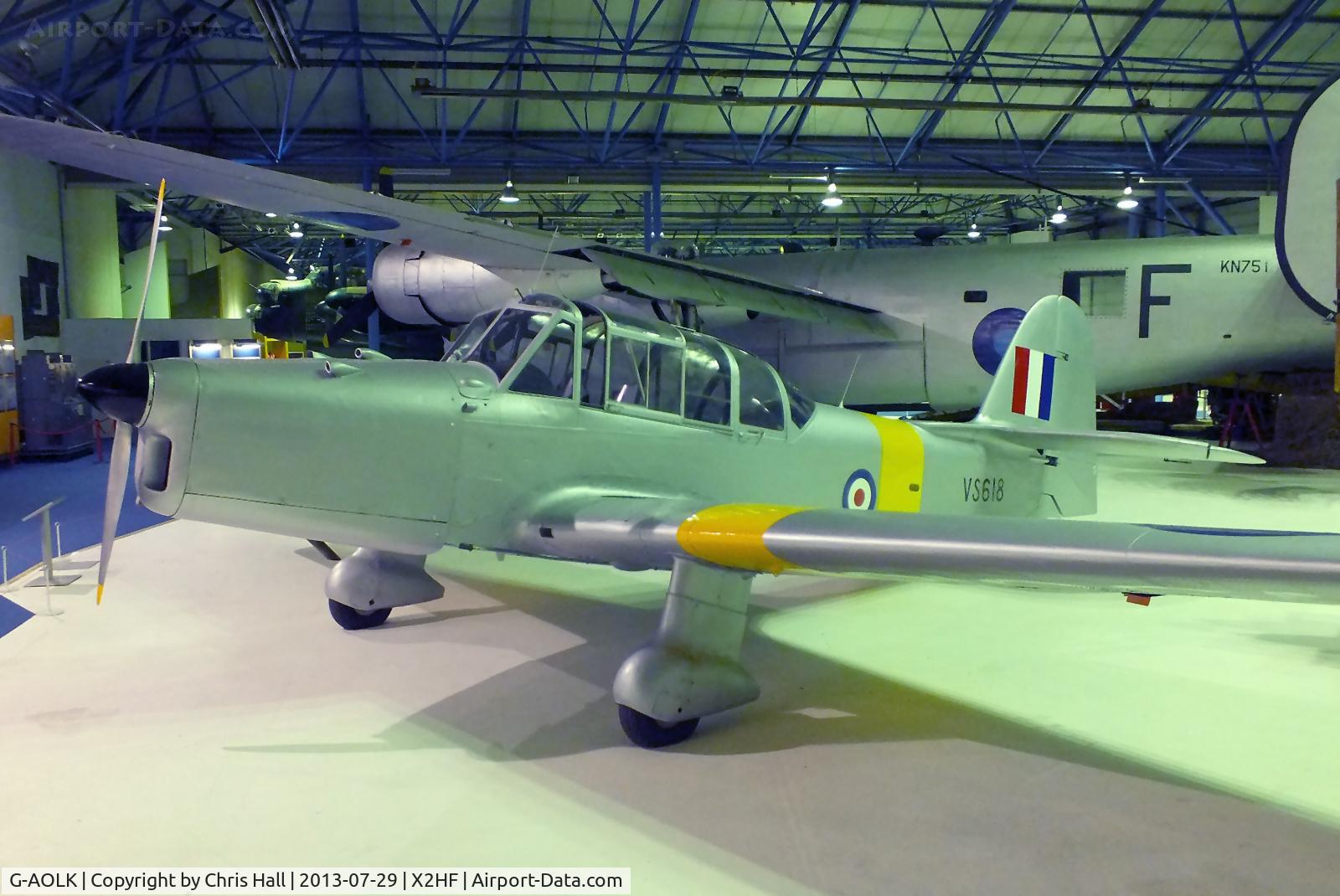 G-AOLK, 1949 Percival P-40 Prentice T1 C/N PAC-225, Displayed at the RAF Museum, Hendon