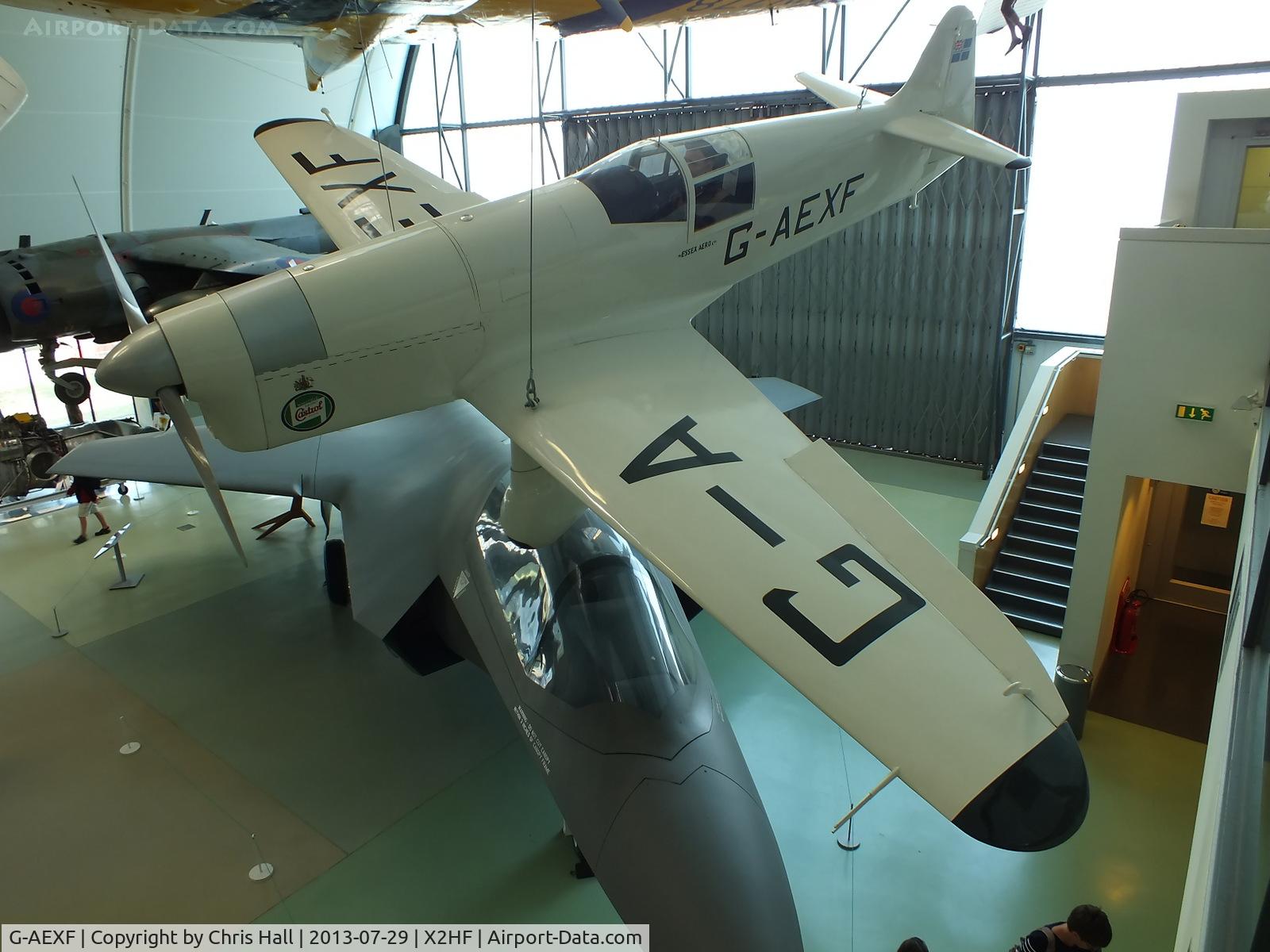 G-AEXF, Percival E-2H Mew Gull (replica) C/N Not found G-AEXF, Displayed at the RAF Museum, Hendon