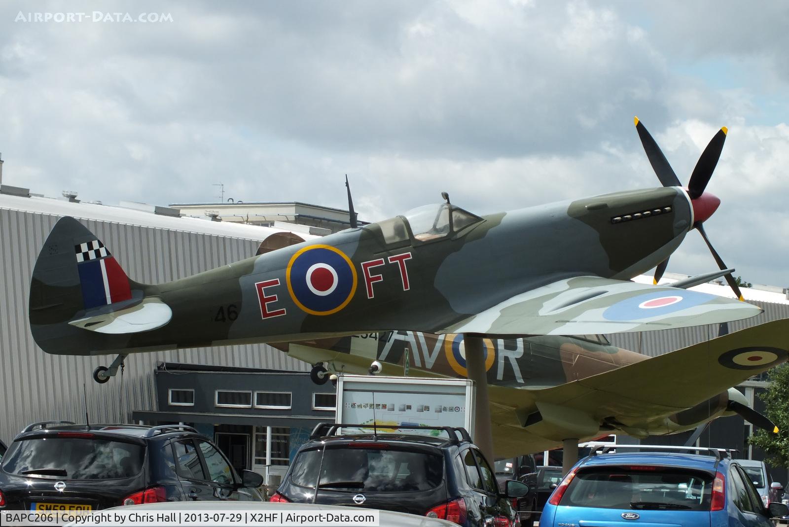 BAPC206, Supermarine 361 Spitfire IX Replica C/N BAPC.206, Displayed at the RAF Museum, Hendon