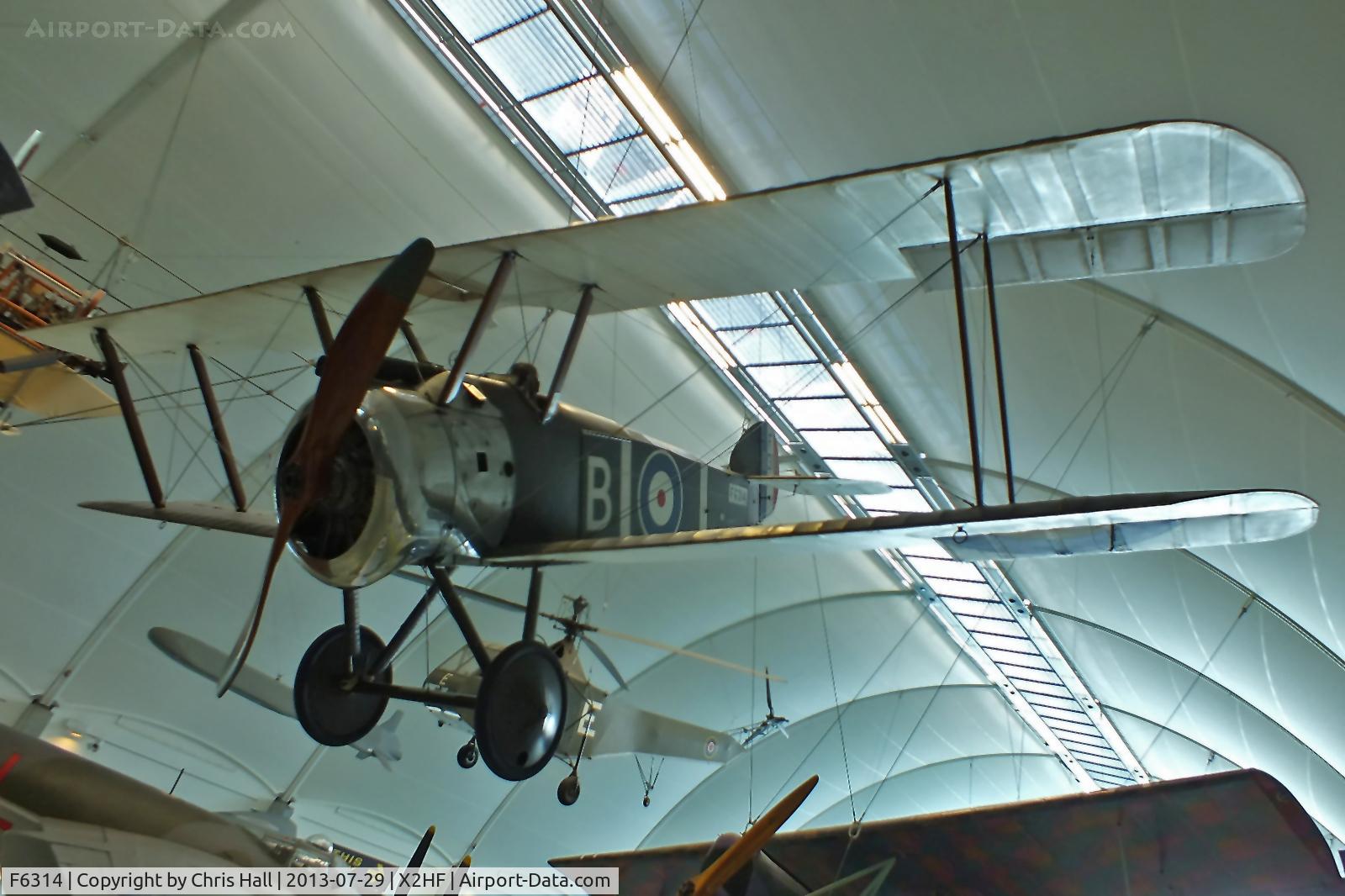 F6314, Sopwith F.1 Camel C/N Not found F6314, Displayed at the RAF Museum, Hendon