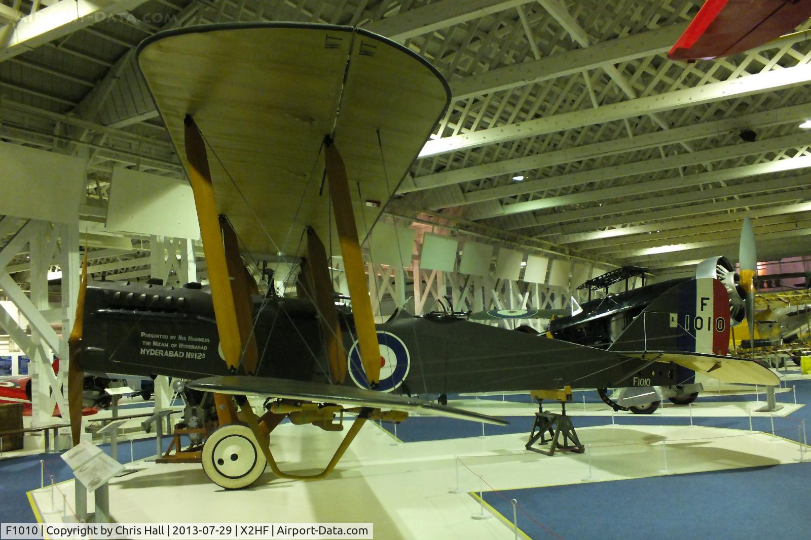 F1010, De Havilland DH-9A C/N WA8459AMA, Displayed at the RAF Museum, Hendon