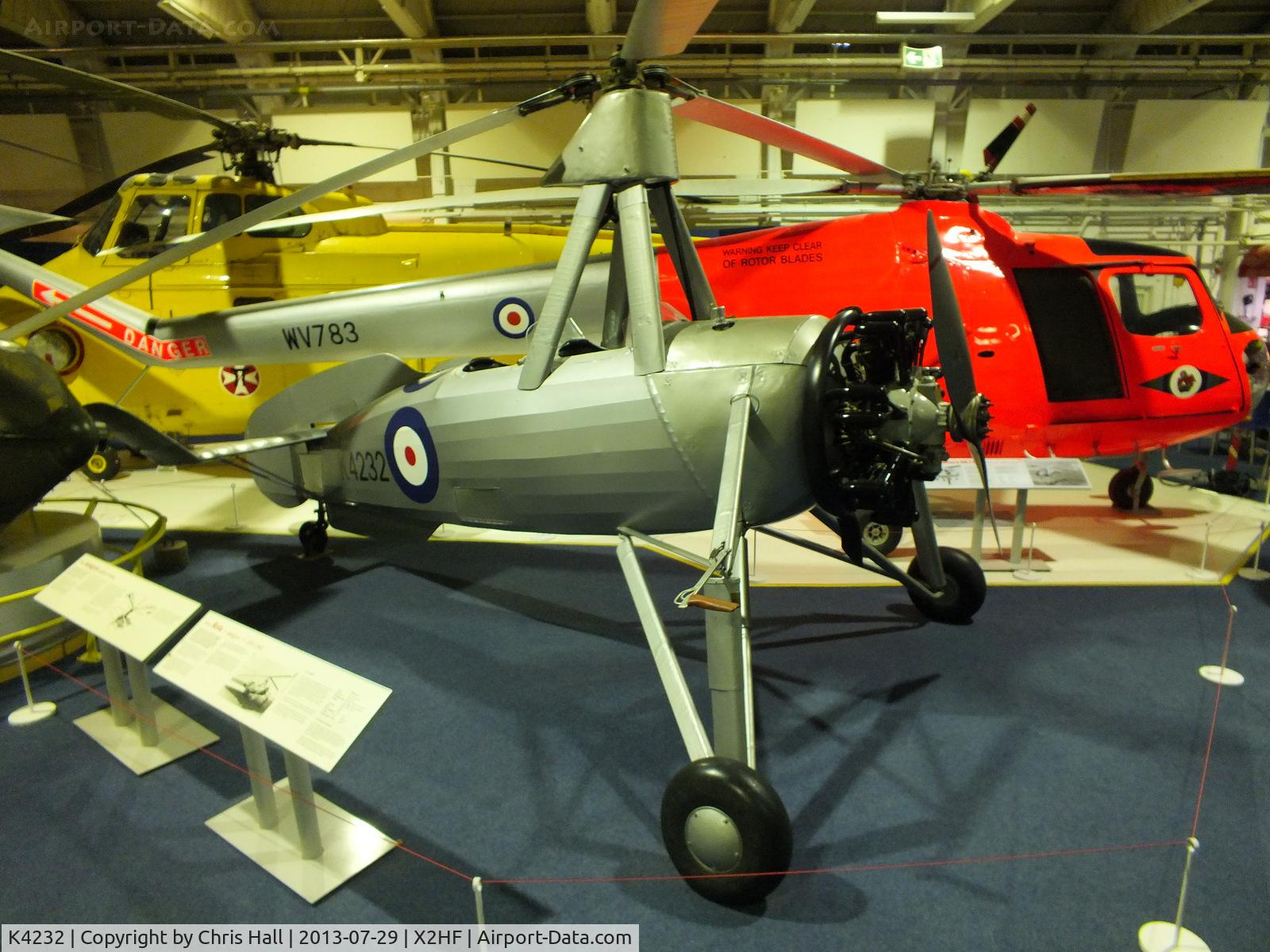 K4232, Avro 671 Rota I (Cierva C-30A) C/N R3/CA/40, Displayed at the RAF Museum, Hendon