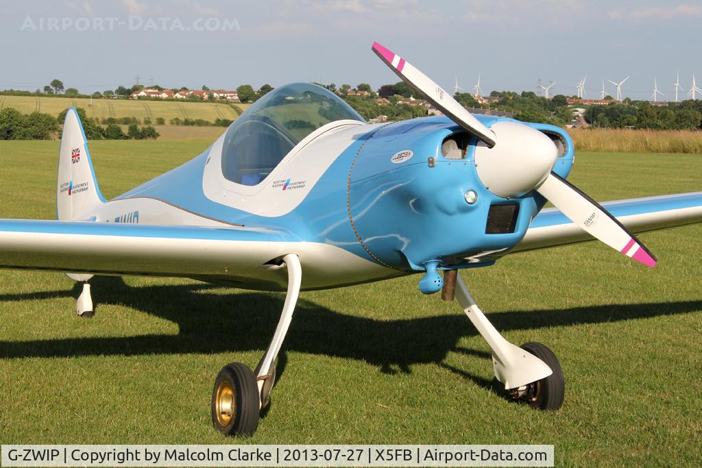 G-ZWIP, 2005 Silence Twister C/N PFA 329-14211, Silence Twister. A member of the SWIP Twister Team prior to a local late evening light display. Fishburn Airfield, July 2013