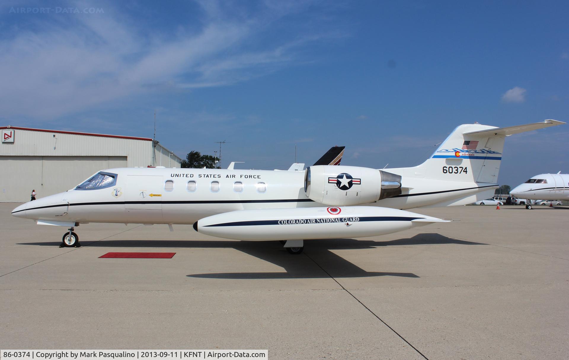 86-0374, 1986 Gates Learjet C-21A C/N 35A-626, Learjet C-21A