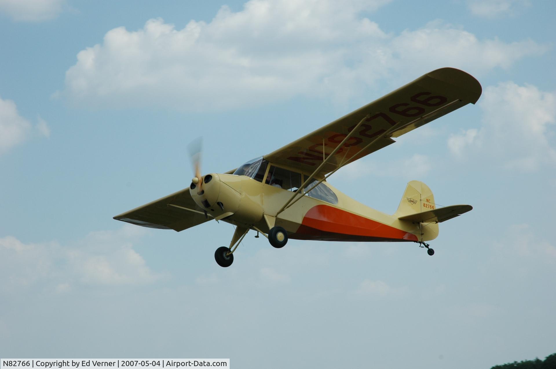 N82766, 1946 Aeronca 7AC Champion C/N 7AC-1413, just after liftoff