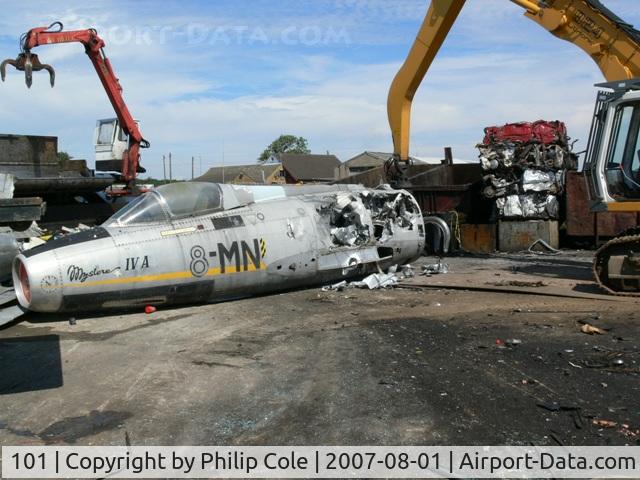 101, Dassault Mystere IVA C/N 101, Scrapped by the US Military at RAF Molesworth, UK