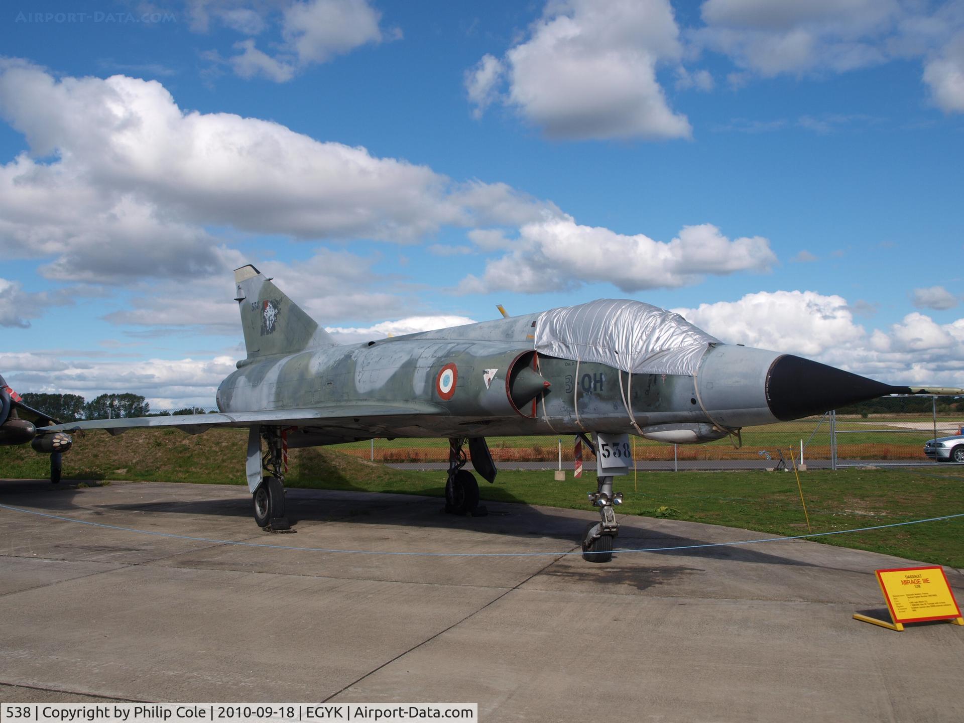 538, Dassault Mirage IIIE C/N 538, Yorkshire Air Museum