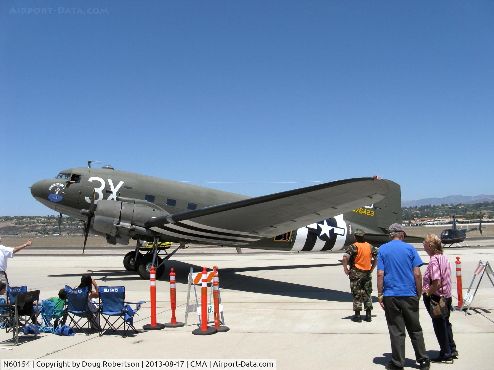 N60154, 1943 Douglas C-47B-25-DK Skytrain (Dakota III) C/N 16007/32755, 1943 Douglas DC-3C as C47B 'What's Up Doc?', two P&W R-1830-92 14 cylinder radials, 1,200 Hp each