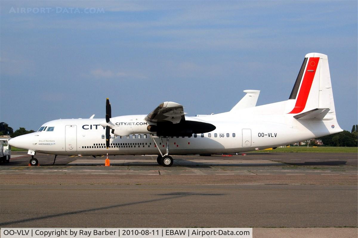 OO-VLV, 1989 Fokker 50 C/N 20160, Fokker F-50 [20160] (Cityjet) Antwerp-Deurne~OO 11/08/2010