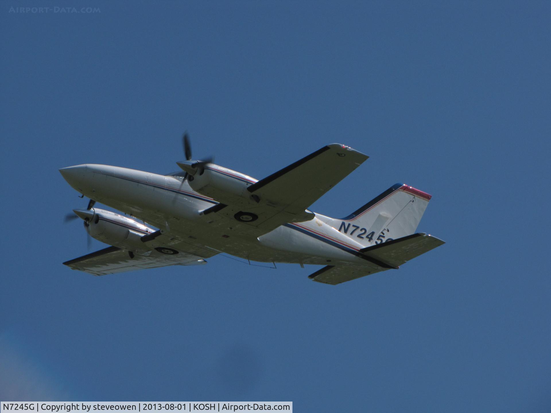 N7245G, 1977 Cessna 421C Golden Eagle C/N 421C0286, departing rwy 27