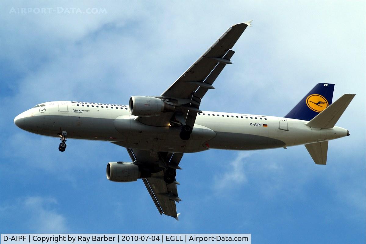 D-AIPF, 1989 Airbus A320-211 C/N 0083, Airbus A320-211 [0083] (Lufthansa) Home~G 04/07/2010. On approach 27R