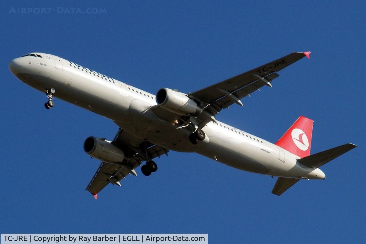 TC-JRE, 2007 Airbus A321-231 C/N 3126, Airbus A321-231 [3126] (THY Turkish Airlines) Home~G 02/10/2009. On approach 27R.